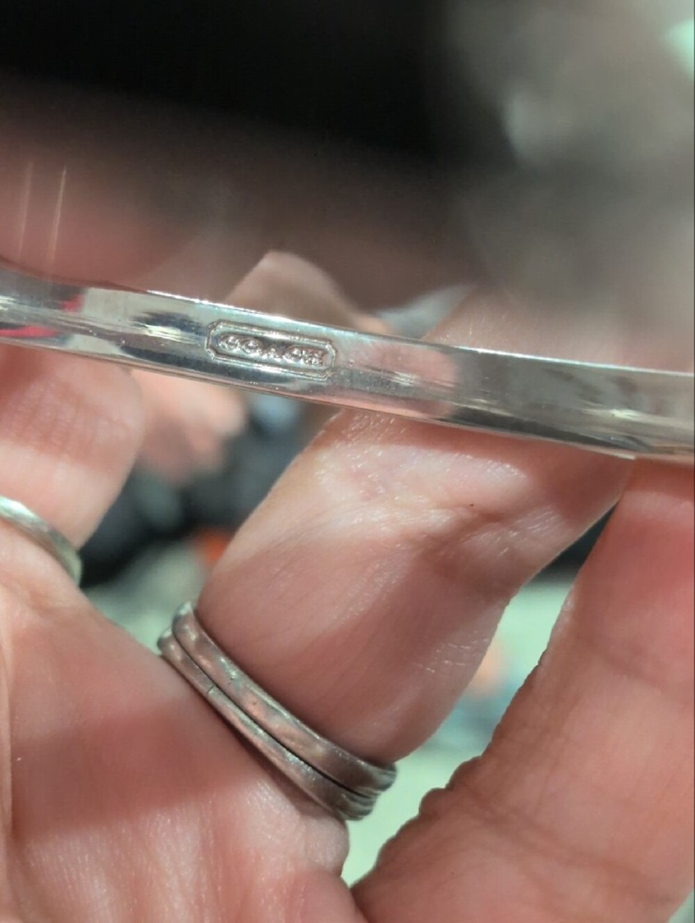 Coach Silver Studded Bangle Bracelet - Picture 2 of 8